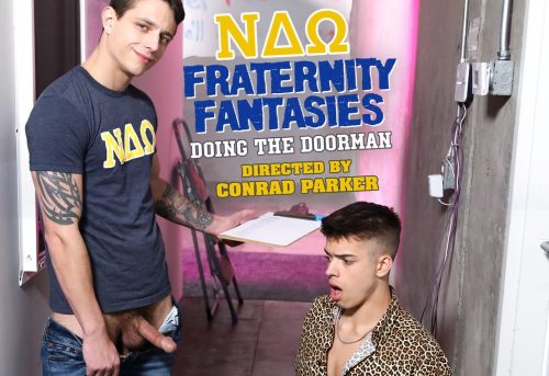 Fraternity Fantasies: Doing The Doorman | Kyle Wyncrest, Evan Knoxx | Bareback